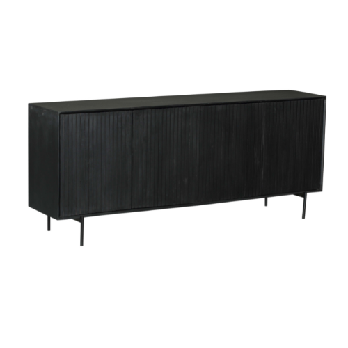 Dressoir Madison Zwart Mangohout 210 cm - Image 8