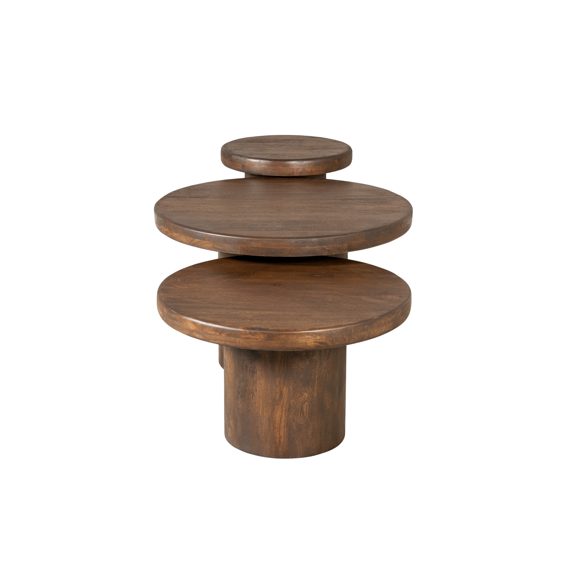 Salontafel set Maya Bruin Mangohout 70 cm - Image 2