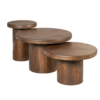 STF-2021_3 Salontafel set Maya Bruin Mangohout 70 cm - Image 4