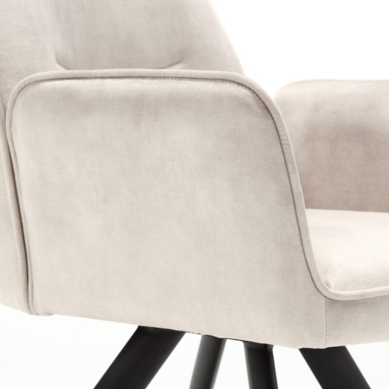 Draaibare Eetkamerstoel Nova Champagne Velvet - Image 10