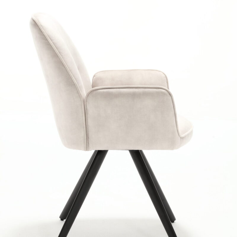 Draaibare Eetkamerstoel Nova Champagne Velvet - Image 11