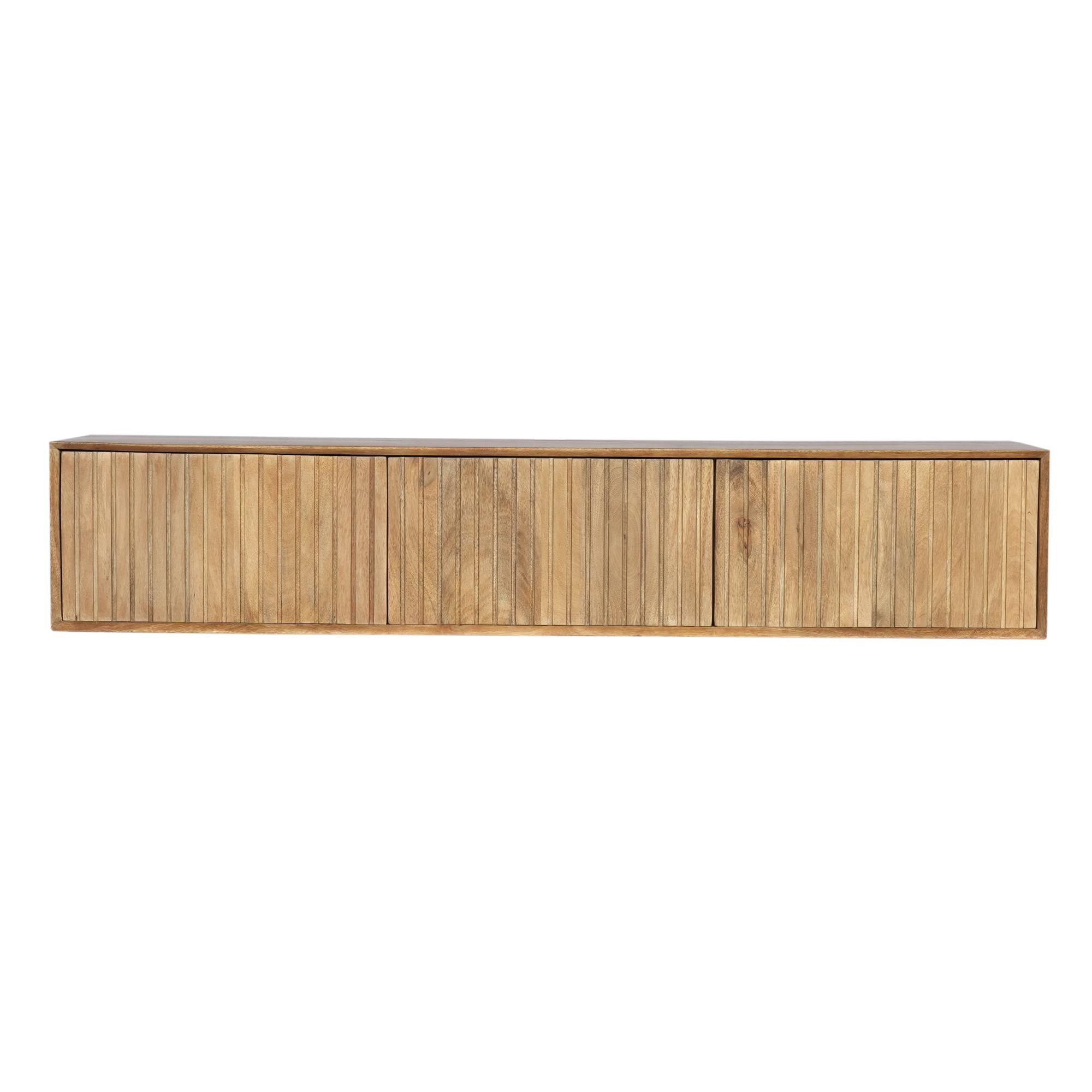 STF-7320_4 Zwevend tv meubel Madison Naturel Mangohout 160 cm - Image 5
