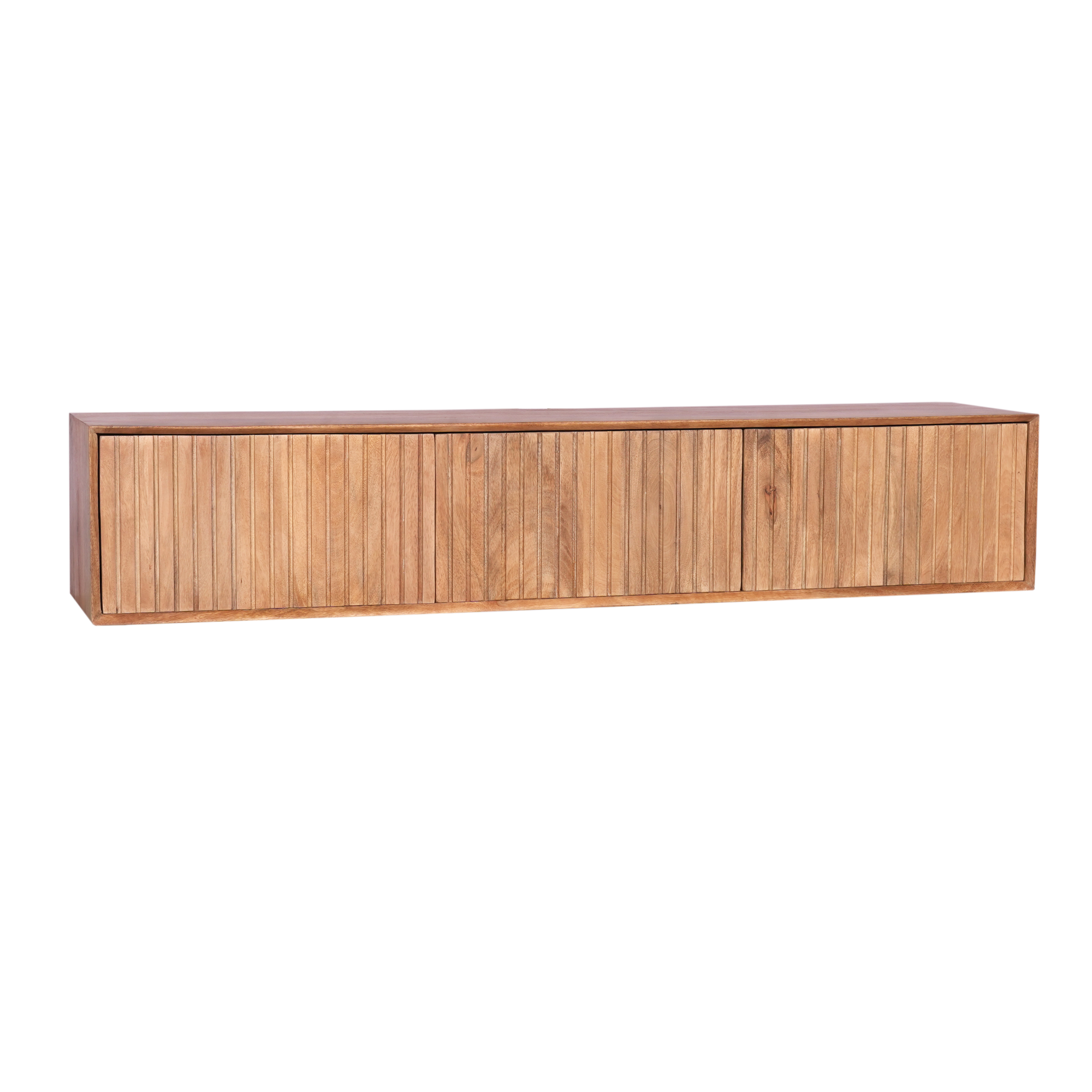 STF-7320_5 Zwevend tv meubel Madison Naturel Mangohout 160 cm - Image 6