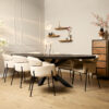 Ovale eettafel Brandy Zwart Mangohout 240 cm - Image 1