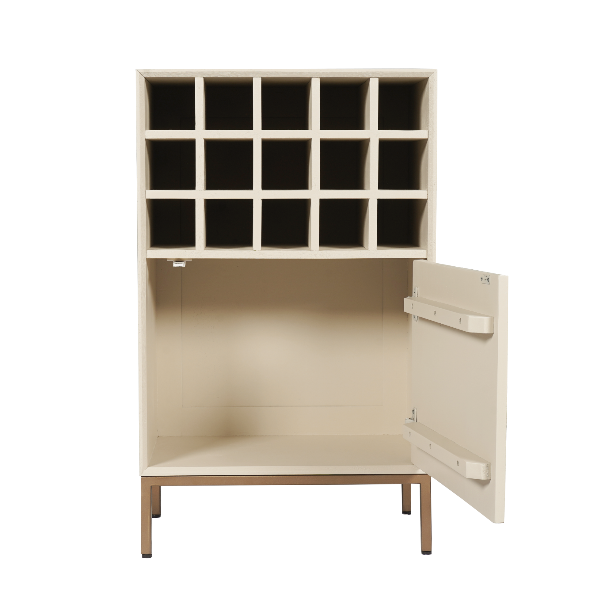 Wijnkast Madison Zand Mangohout 55 cm - Image 6