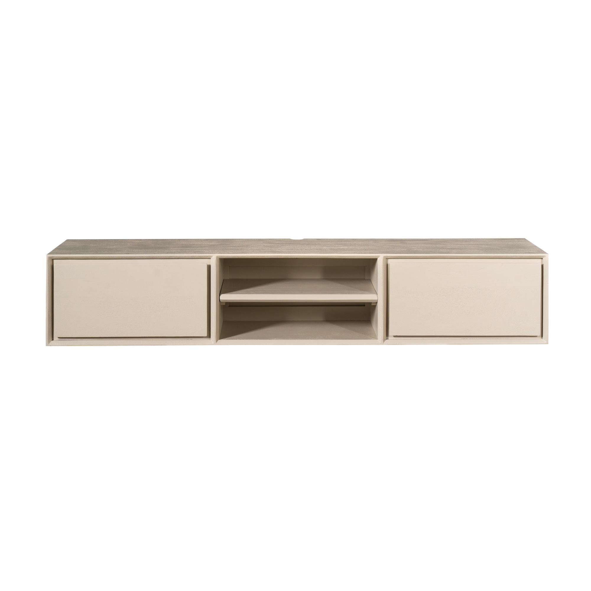 Zwevend tv meubel Ambiance Zand Mangohout 160 cm - Image 6