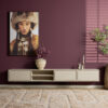 Zwevend tv meubel Ambiance Zand Mangohout 240 cm - Image 1