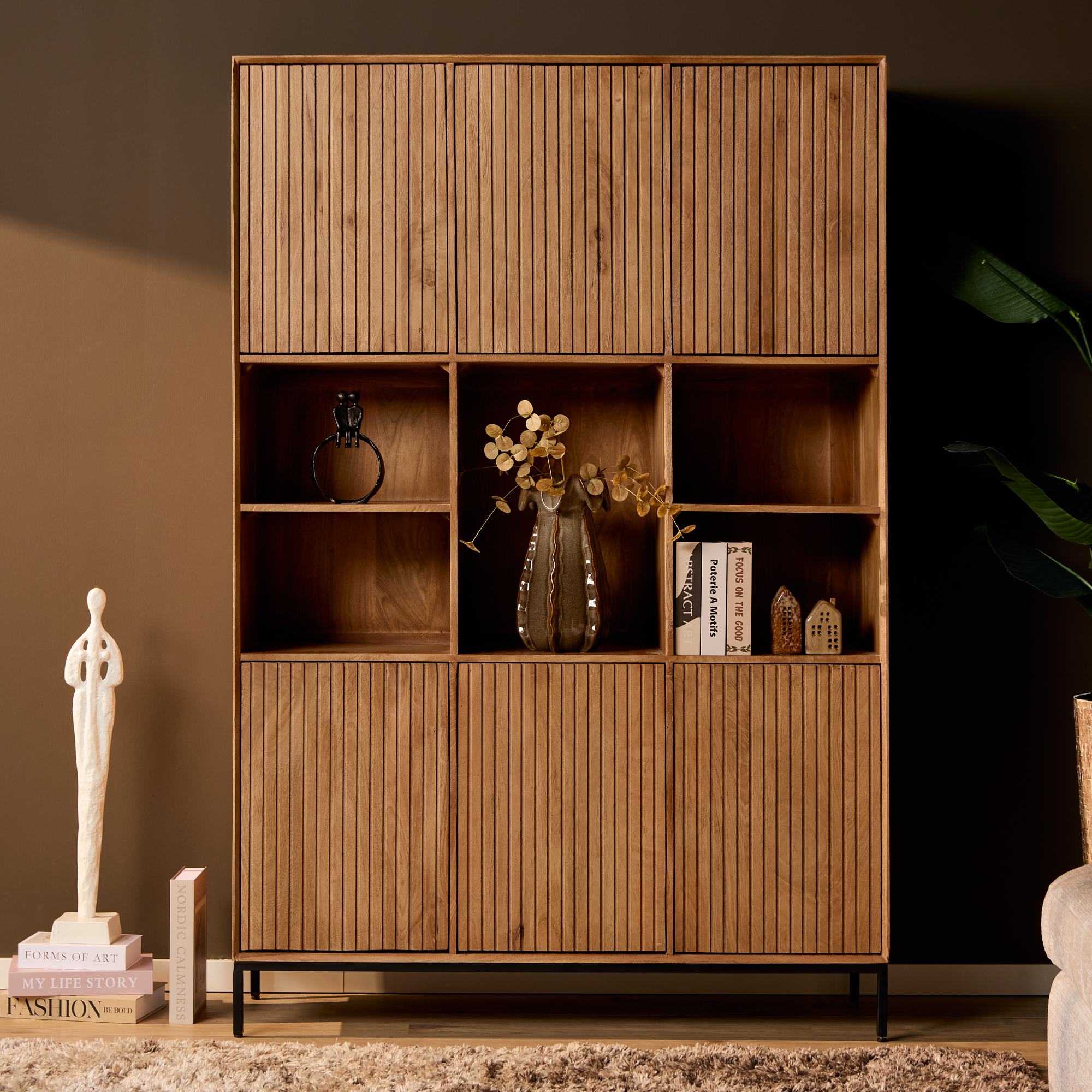 Vakkenkast Madison XL Naturel Mangohout 135 cm - Image 2