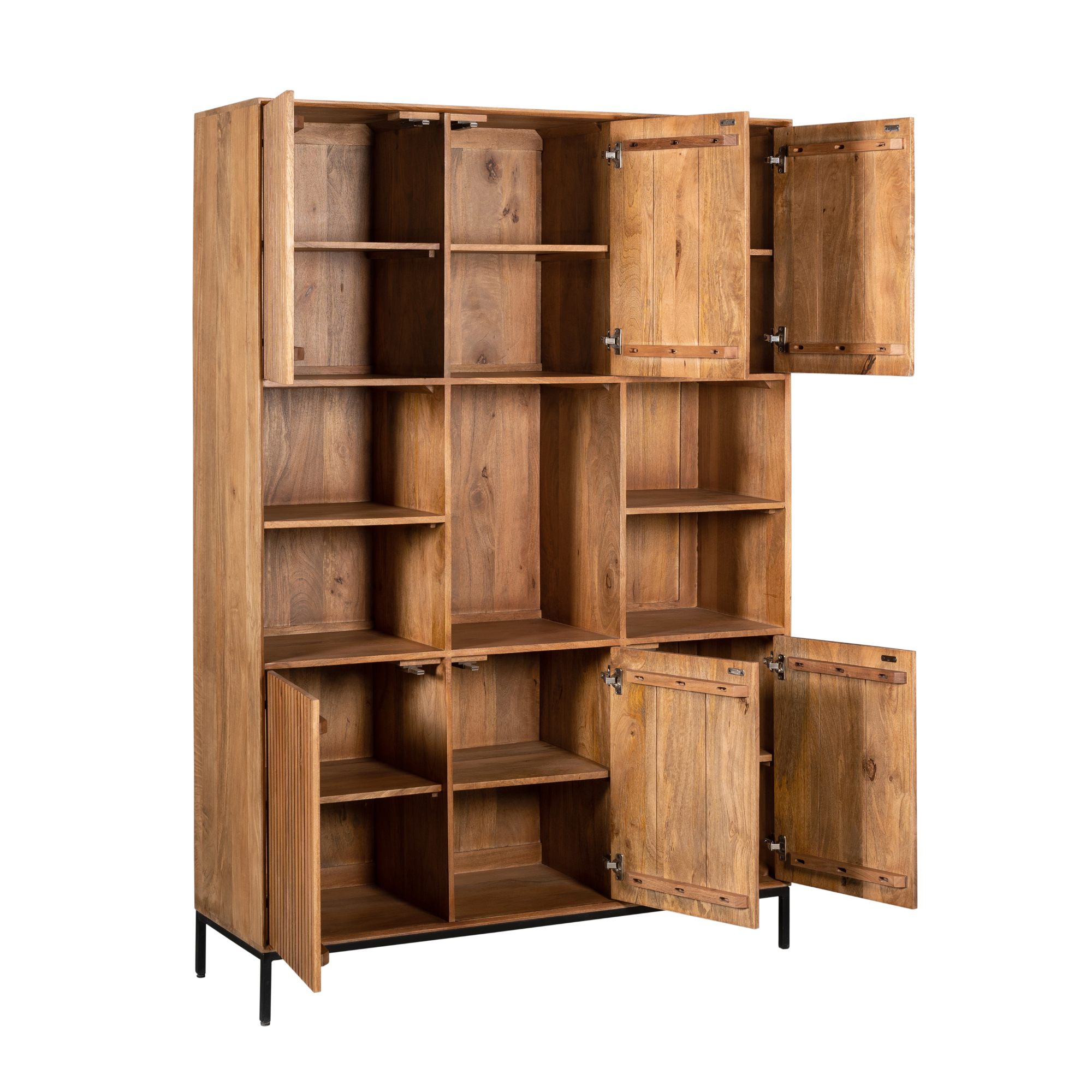 Vakkenkast Madison XL Naturel Mangohout 135 cm - Image 10