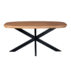 Deens ovale eettafel Madison Naturel Mangohout 160 cm - Image 1
