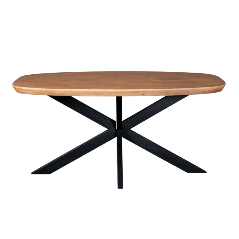Deens ovale eettafel Madison Naturel Mangohout 160 cm - Image 1