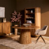STF-1803_9 Ronde eettafel Solana Naturel Mangohout 130 cm - Image 10
