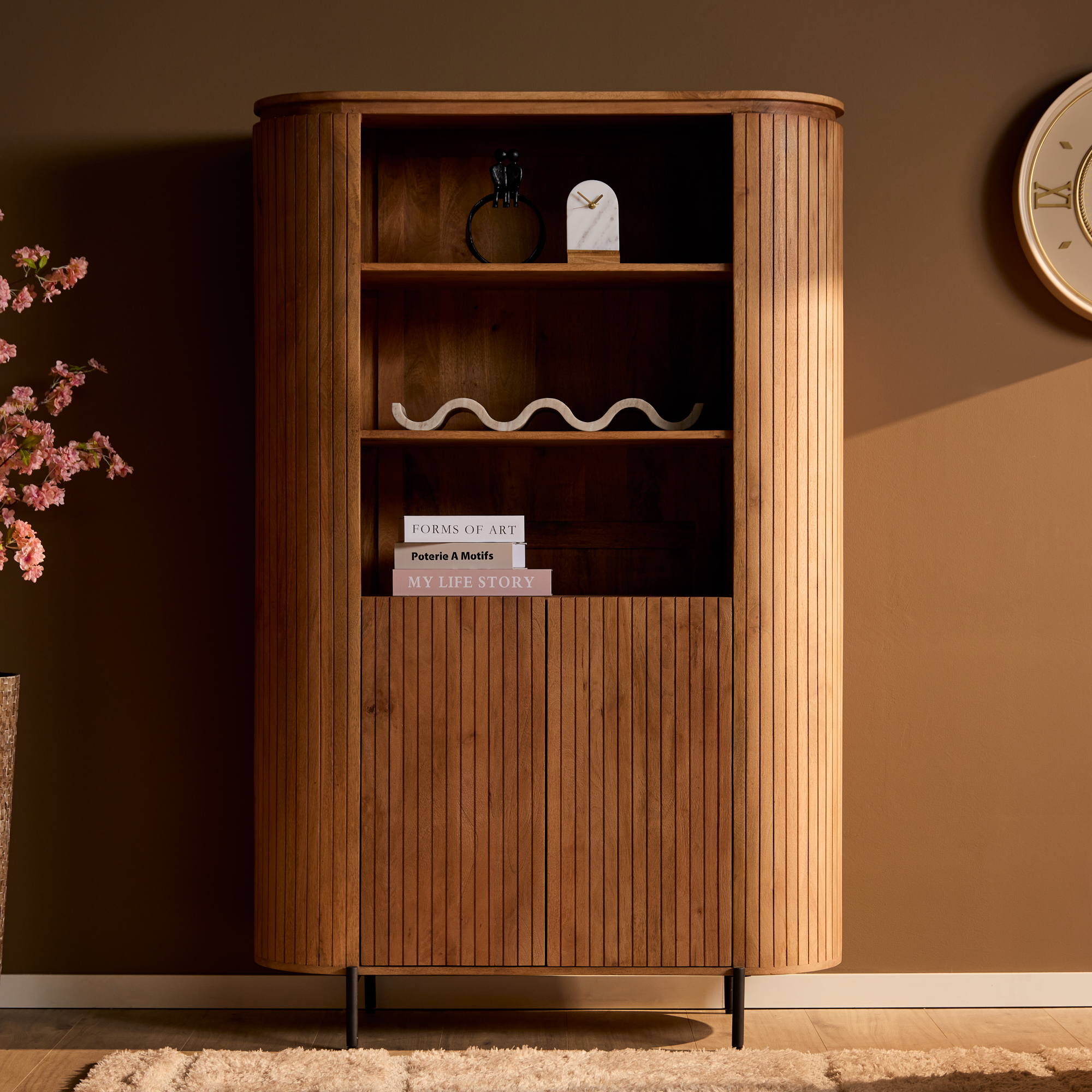 Wandkast Solana Naturel Mangohout 115 cm - Image 1