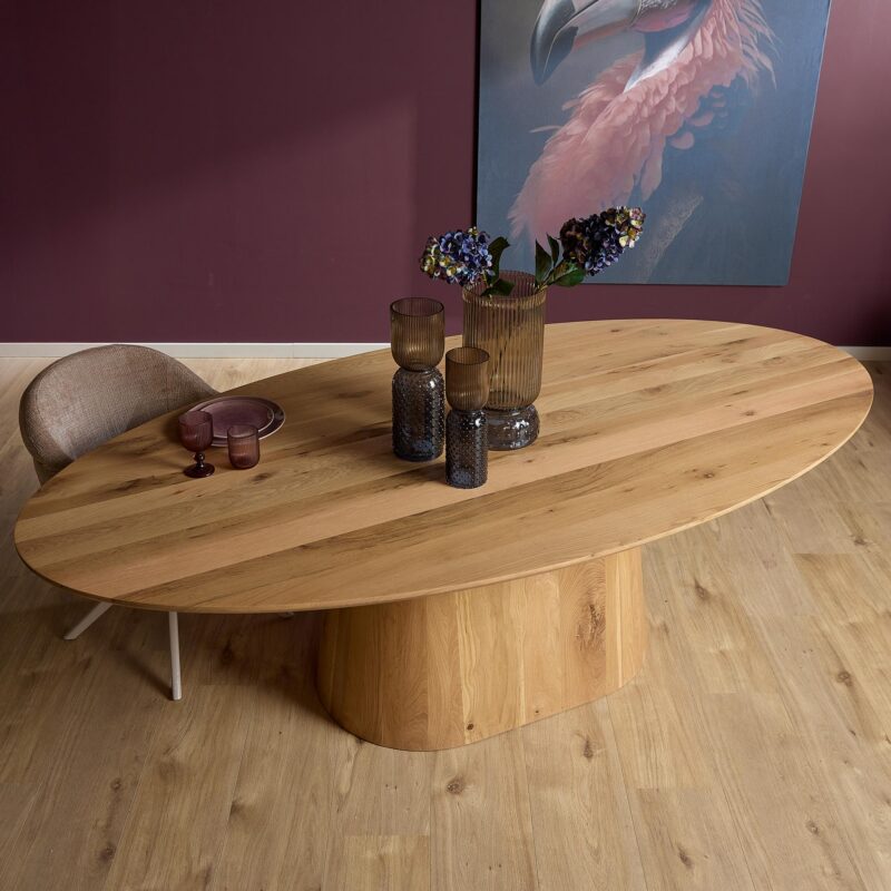 Ovale eettafel Riga Naturel Eikenhout 240 cm - Image 2