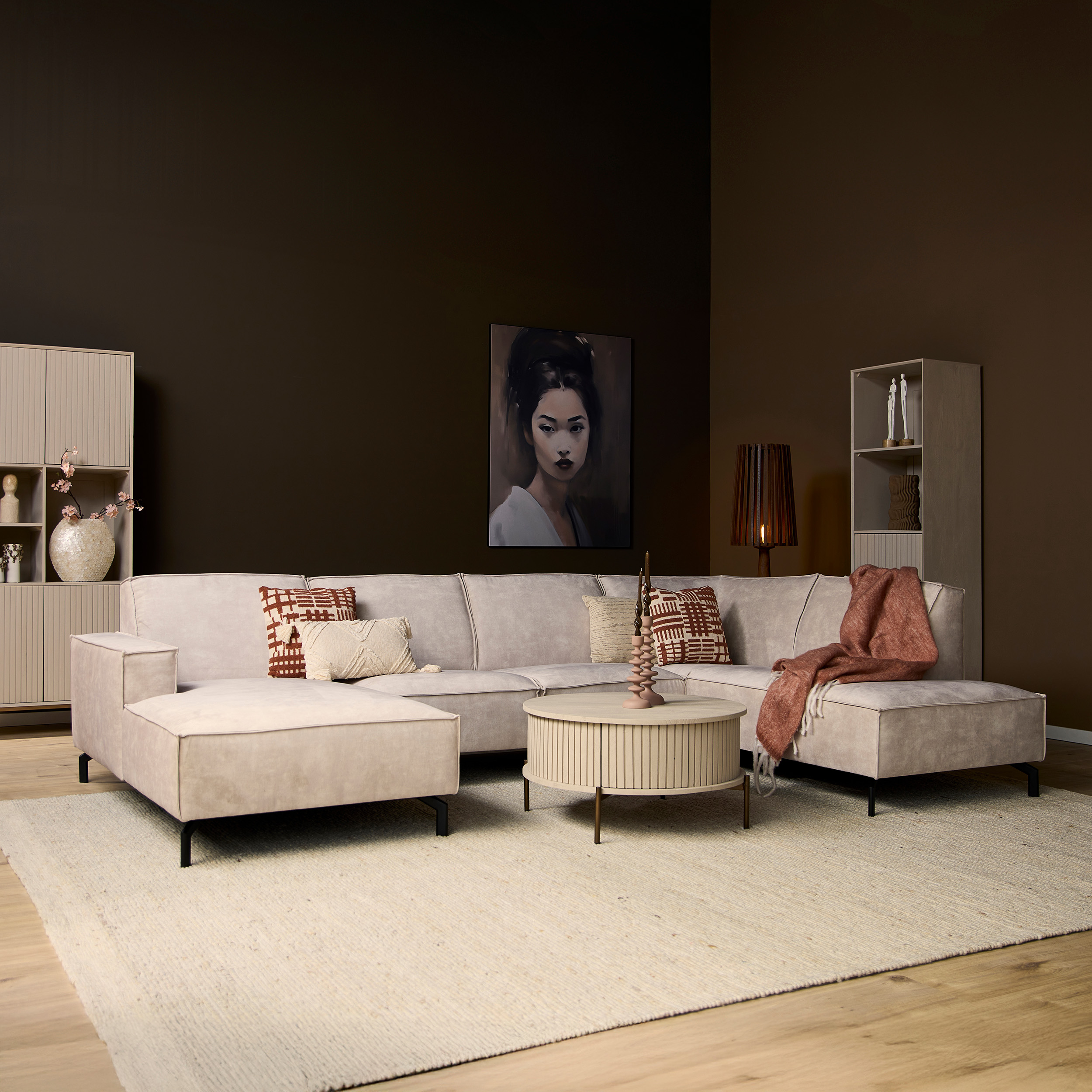 MySofa Floris U-Bank Velvet Beige  - Image 2