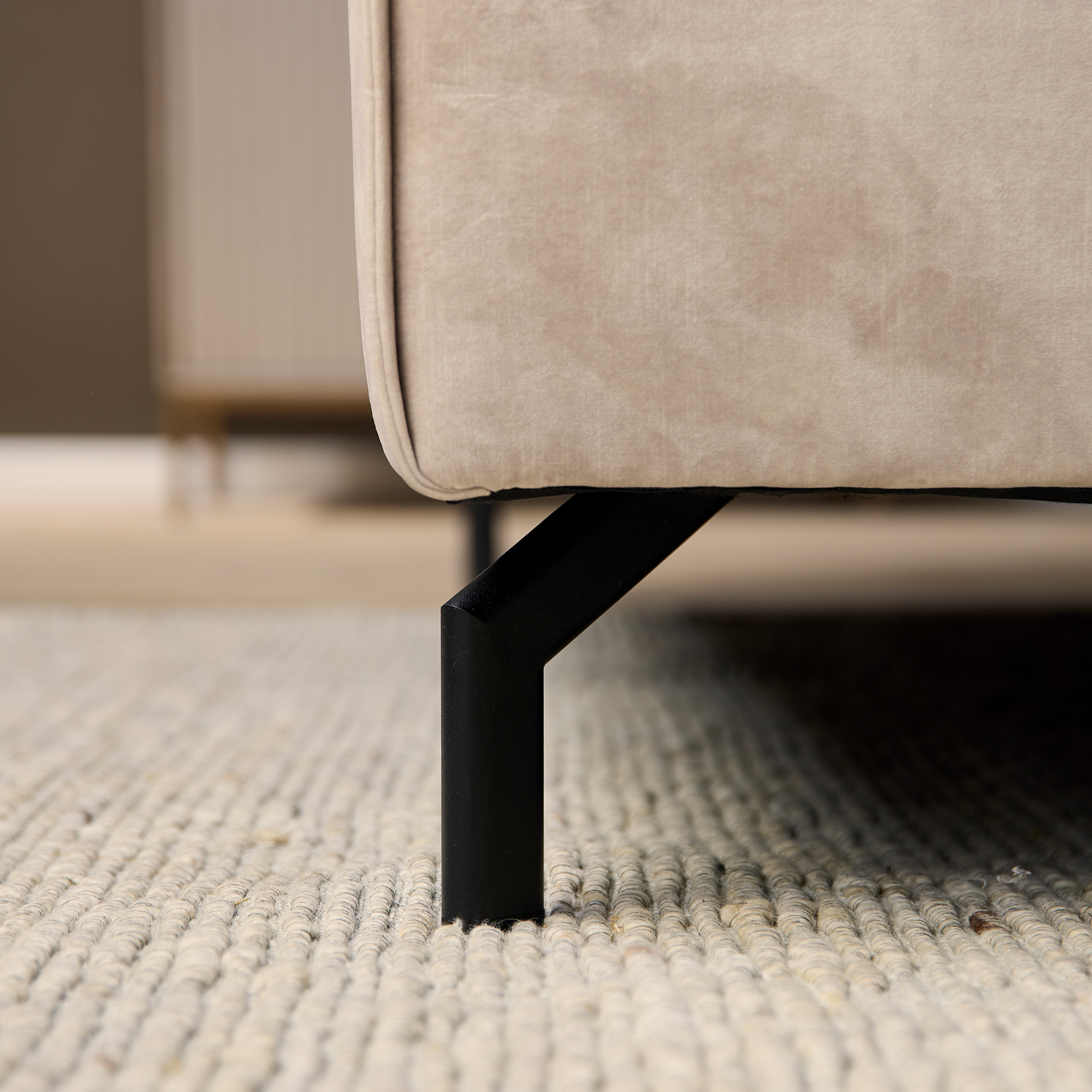 MySofa Floris U-Bank Velvet Beige  - Image 5