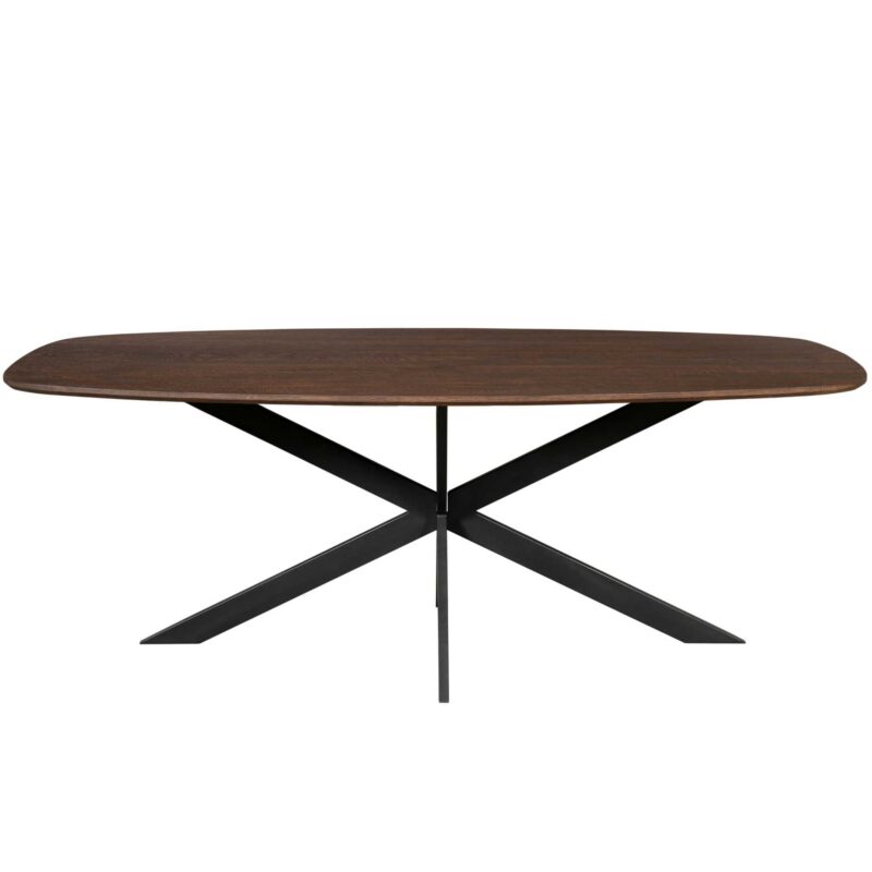 Deens ovale eettafel Ferris Bruin Eikenhout 200 cm - Image 2