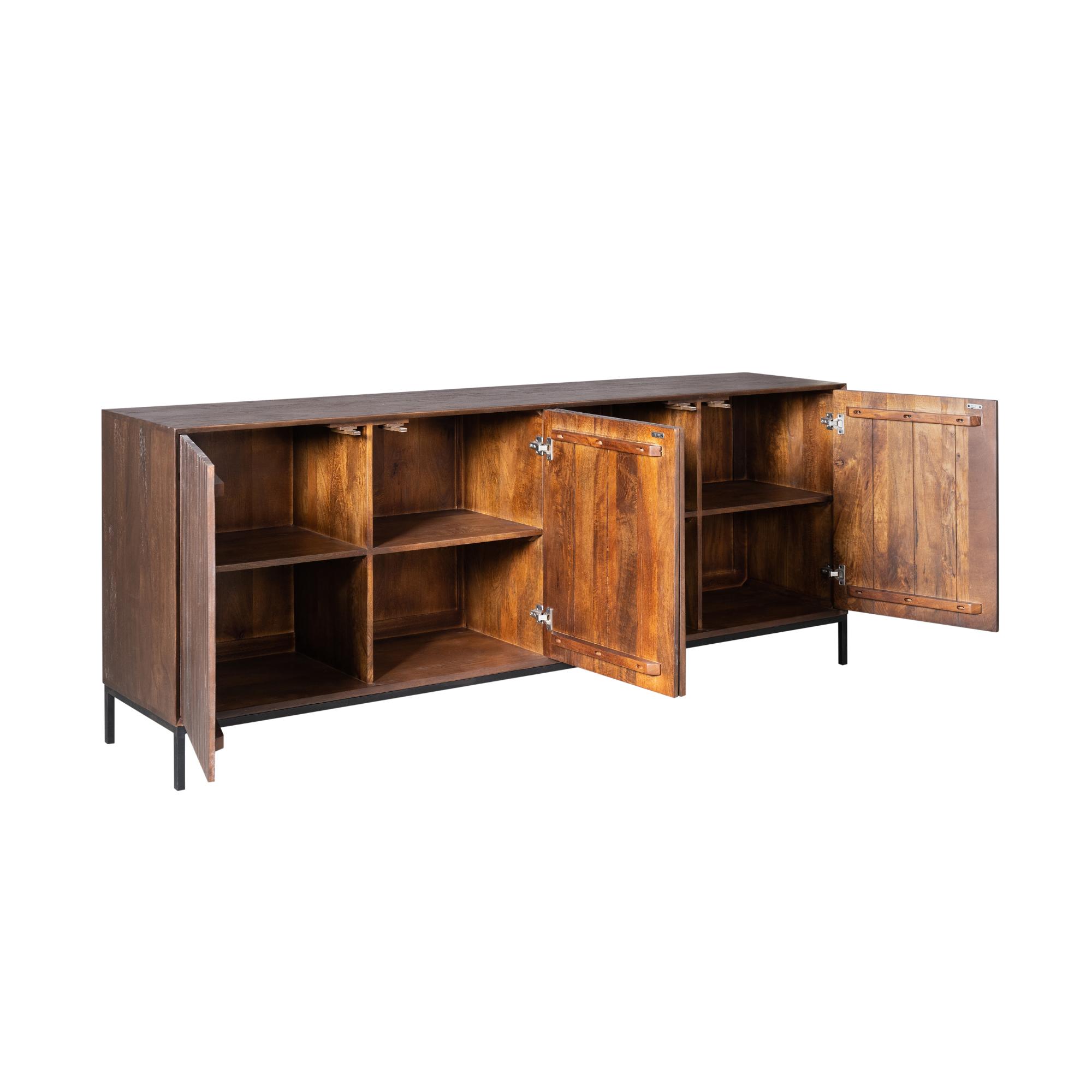 STF-6784_6 Dressoir Madison Bruin Mangohout 210 cm - Image 7