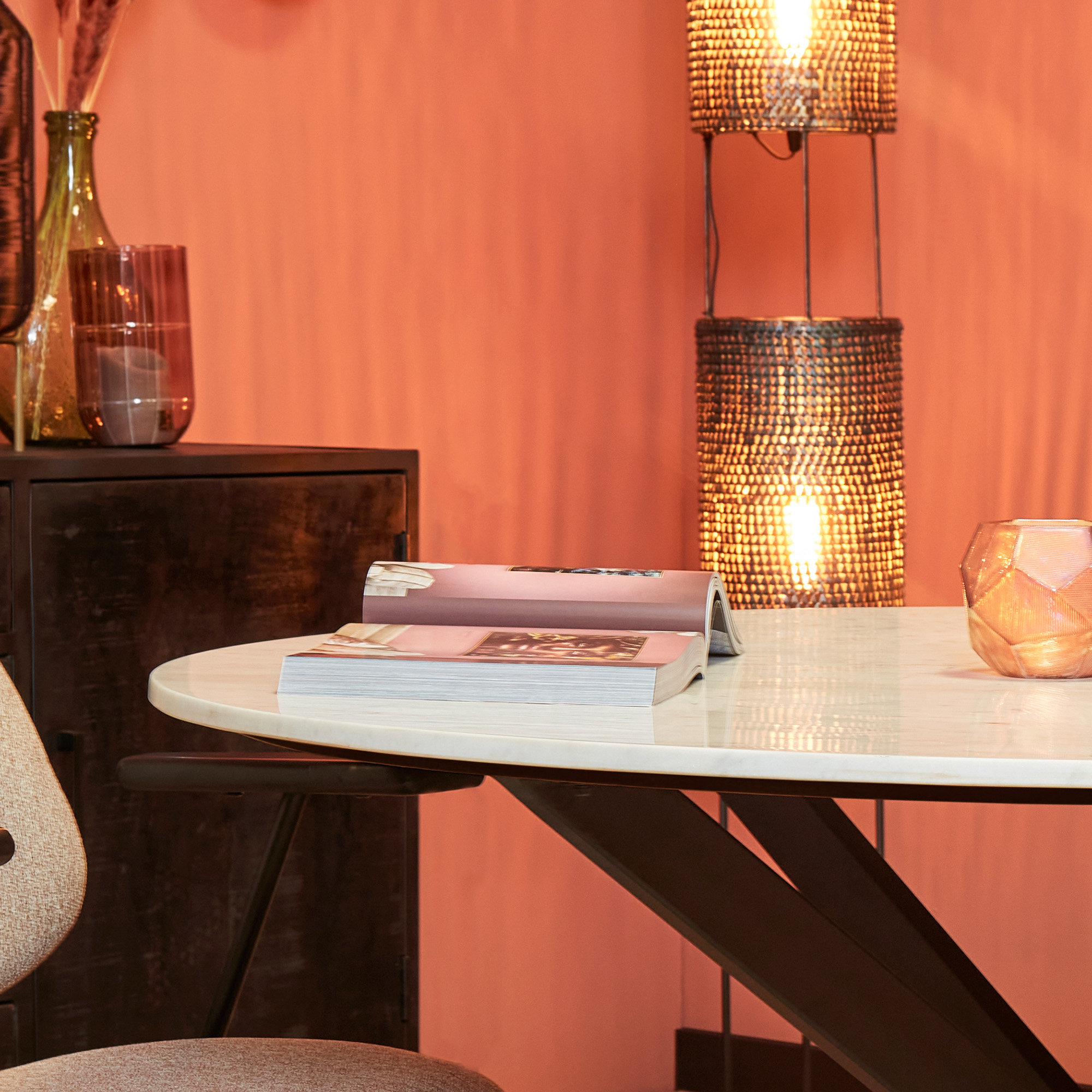 Ronde eettafel Lynn Wit Marmer 130 cm - Image 3