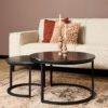 STF-9005_0 Salontafel set Nova Zwart Marmer 70 cm - Image 1