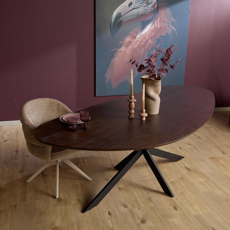 Organische eettafel Cloud Bruin Eikenhout 180 cm - Image 2