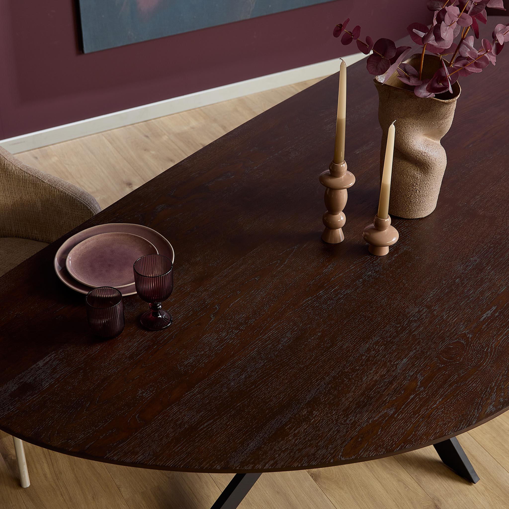 STF-1052_4 Organische eettafel Cloud Bruin Eikenhout 180 cm - Image 5