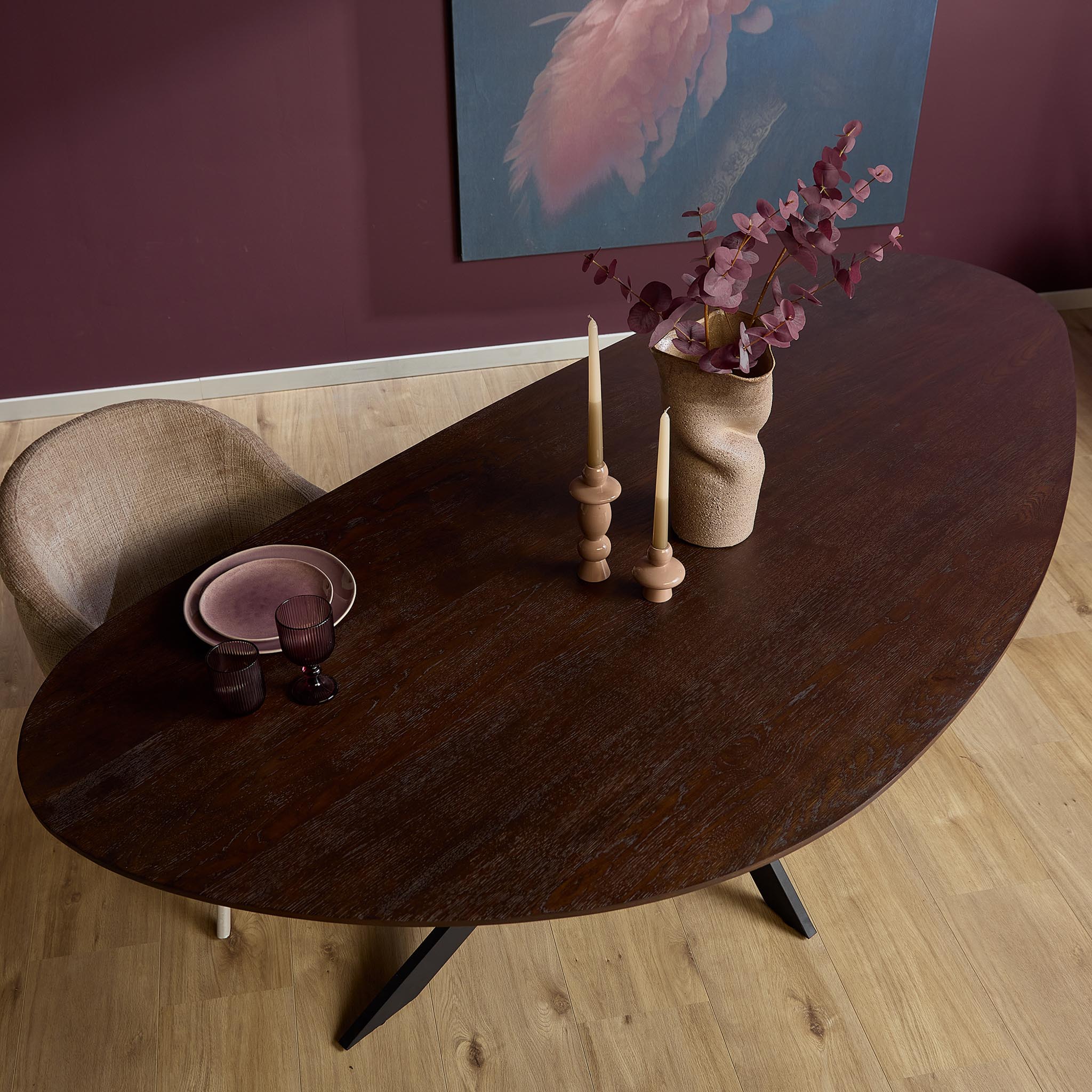 STF-1052_5 Organische eettafel Cloud Bruin Eikenhout 180 cm - Image 6