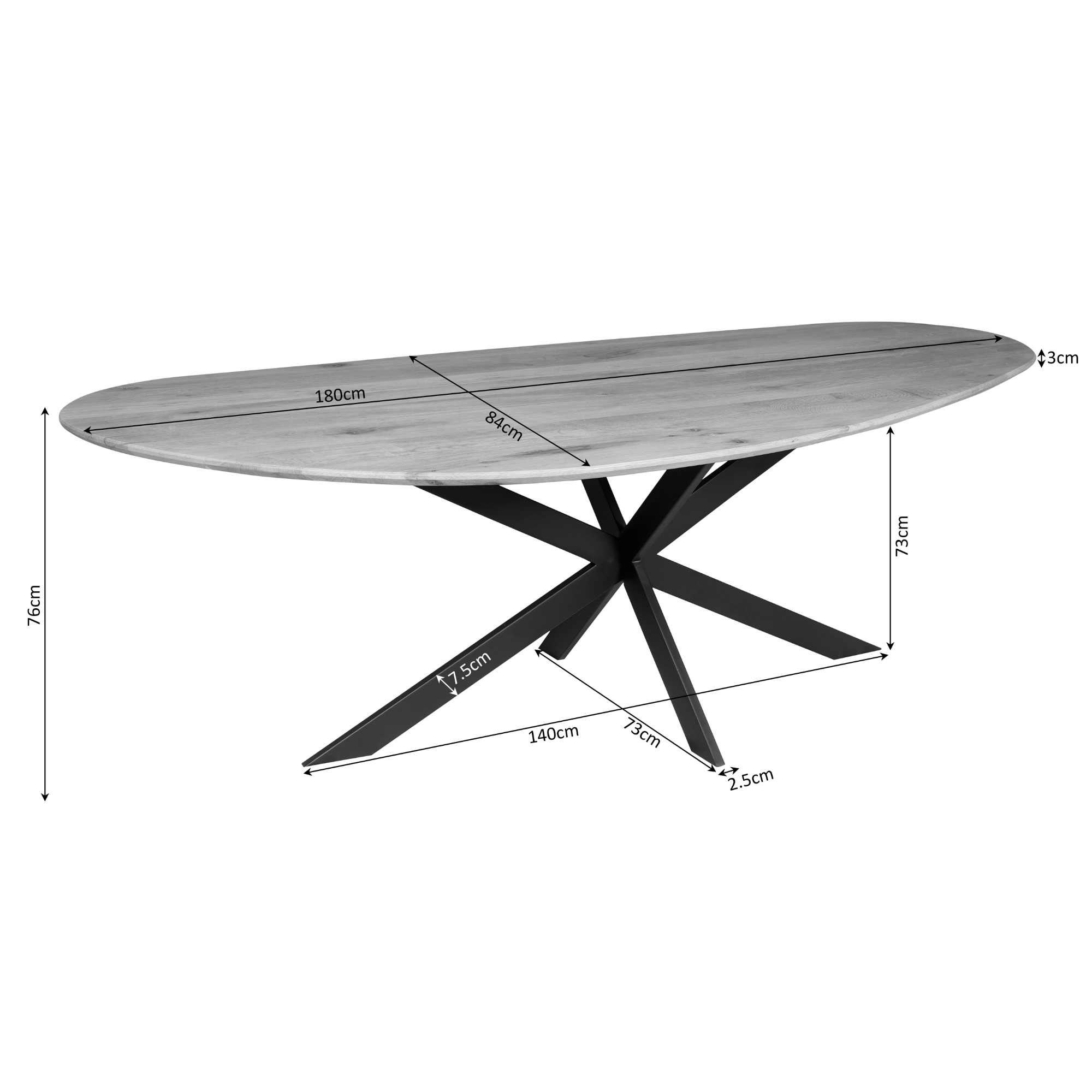 STF-1052_10 Organische eettafel Cloud Bruin Eikenhout 180 cm - Image 11