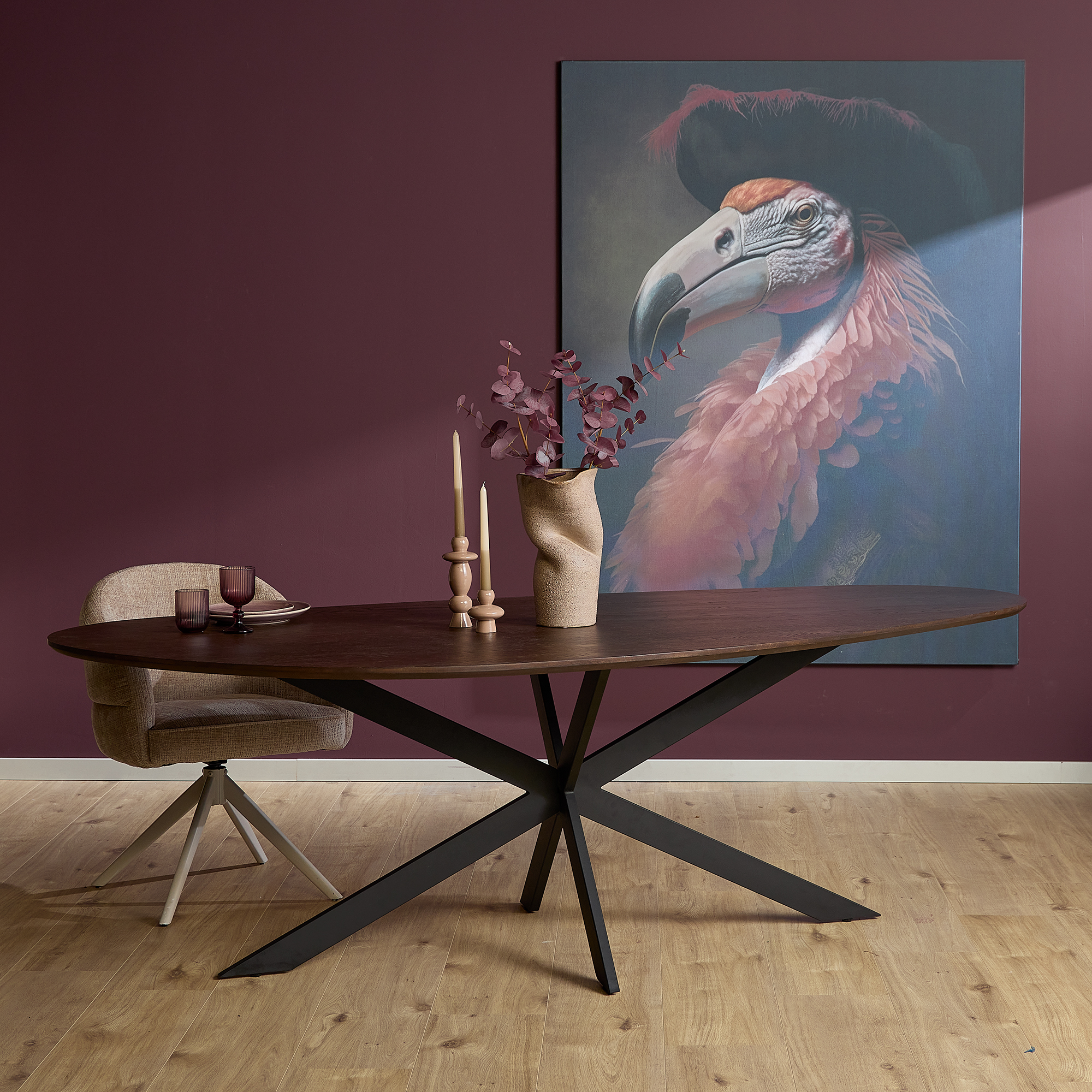 STF-1052_11 Organische eettafel Cloud Bruin Eikenhout 180 cm - Image 12