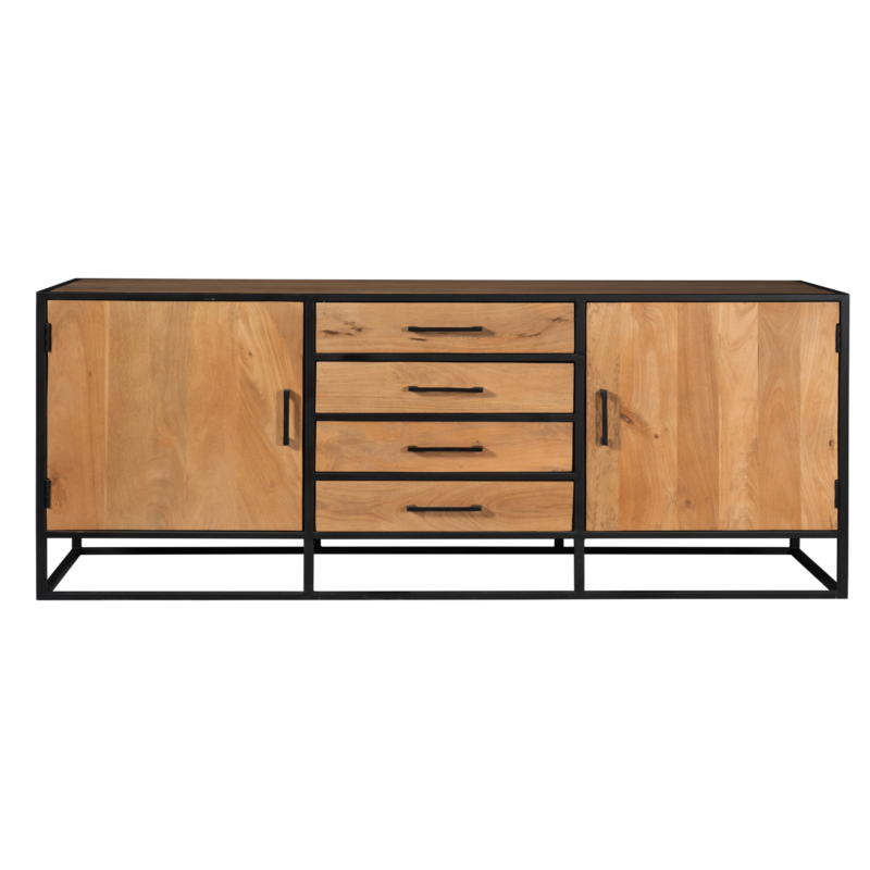 Dressoir Denver Naturel Mangohout 210 cm - Image 2