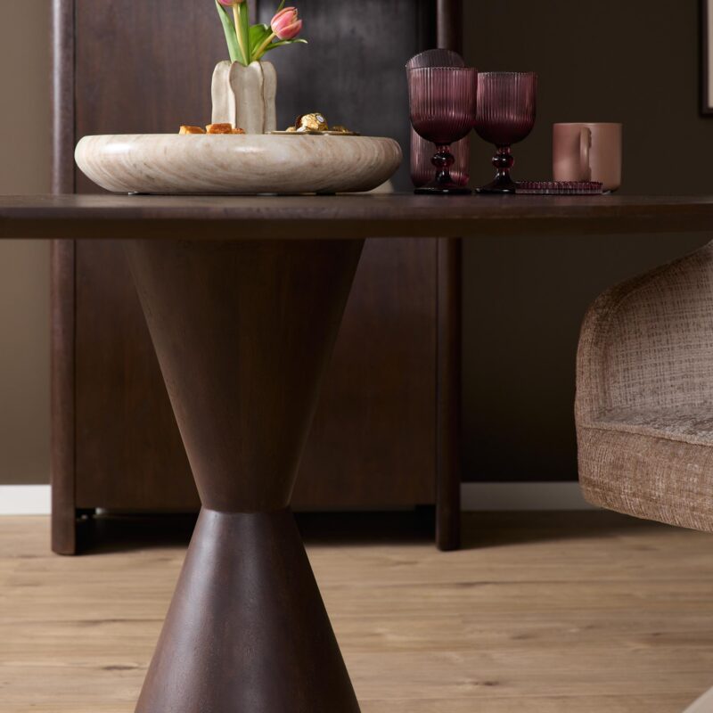 Ronde eettafel Lima Bruin Mangohout 130 cm - Image 2