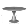 STF-7203_5 Ronde eettafel Lima Bruin Mangohout 130 cm - Image 6