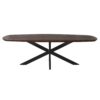 STF-6799_6 Deens ovale eettafel Madison Bruin Poot Zwart Mangohout 280 cm - Image 7