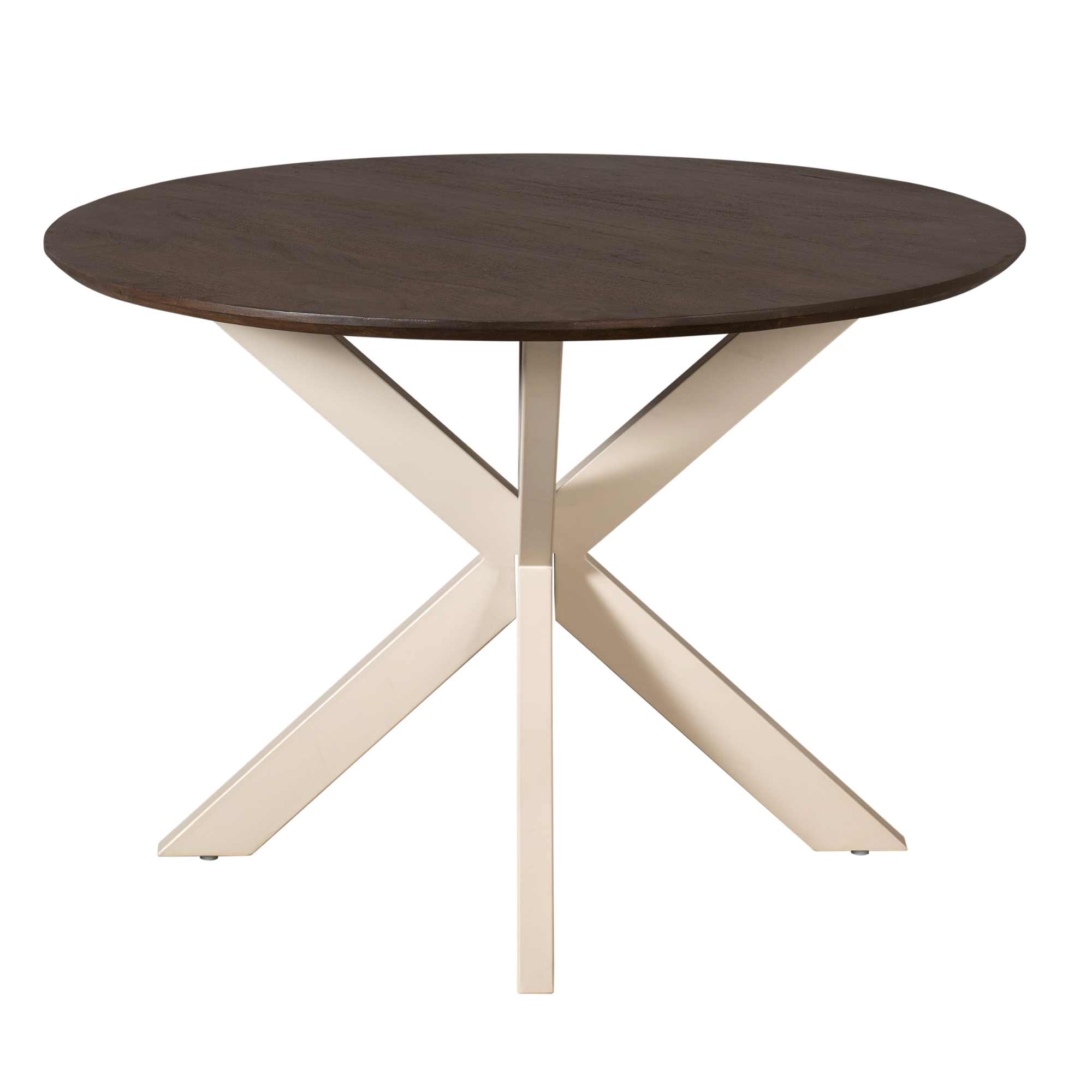 Ronde eettafel Madison Bruin Poot Zand Mangohout 110 cm - Image 6