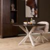 STF-6800_0 Ronde eettafel Madison Bruin Poot Zand Mangohout 110 cm - Image 1