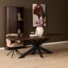 Deens ovale eettafel Madison Bruin Poot Zwart Mangohout 200 cm - Image 1