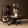 STF-6797_1 Deens ovale eettafel Madison Bruin Poot Zwart Mangohout 200 cm - Image 2