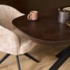 STF-6797_2 Deens ovale eettafel Madison Bruin Poot Zwart Mangohout 200 cm - Image 3