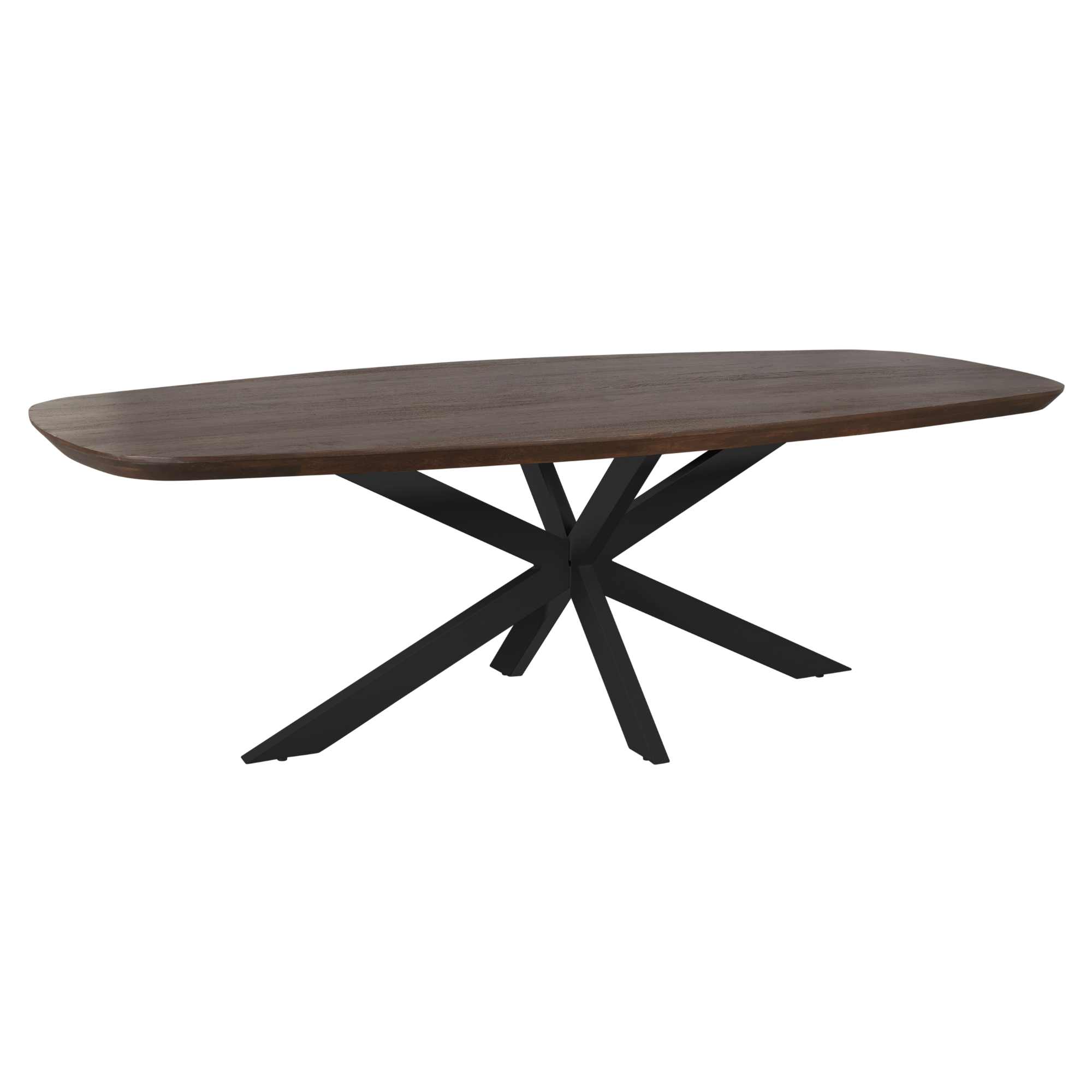 Deens ovale eettafel Madison Bruin Poot Zwart Mangohout 200 cm - Image 6