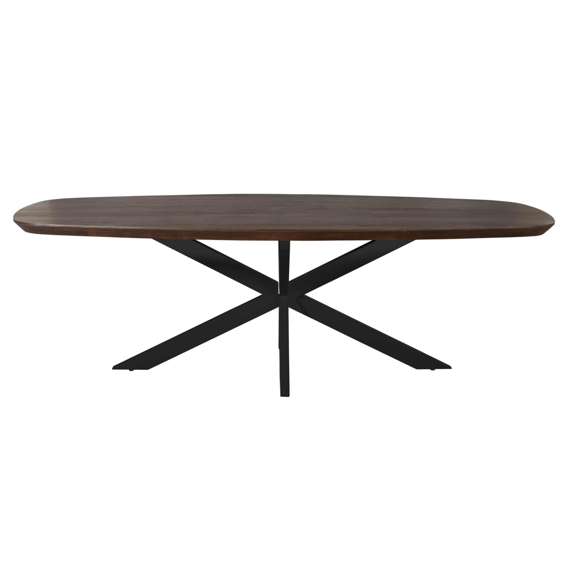 Deens ovale eettafel Madison Bruin Poot Zwart Mangohout 200 cm - Image 7