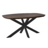 STF-6796_4 Deens ovale eettafel Madison Bruin Poot Zwart Mangohout 160 cm - Image 5