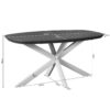 STF-6796_6 Deens ovale eettafel Madison Bruin Poot Zwart Mangohout 160 cm - Image 7