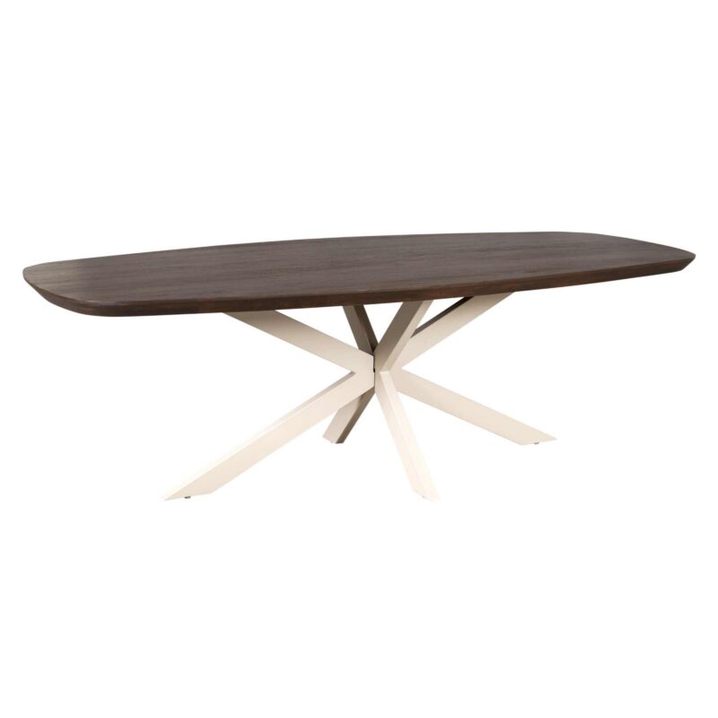 Deens ovale eettafel Madison Bruin Poot Zand Mangohout 280 cm - Image 2