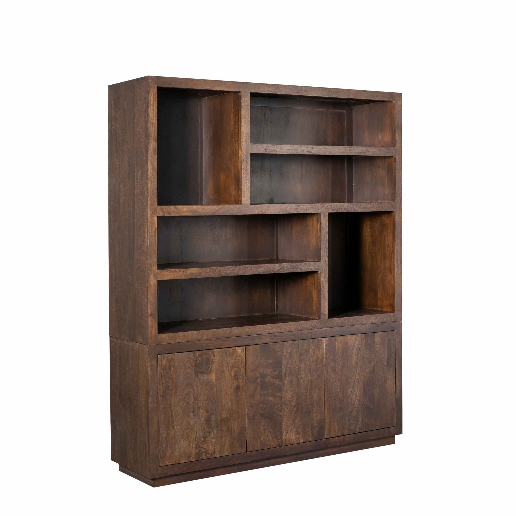 Vakkenkast Brussel XL Bruin Mangohout 160 cm - Image 5