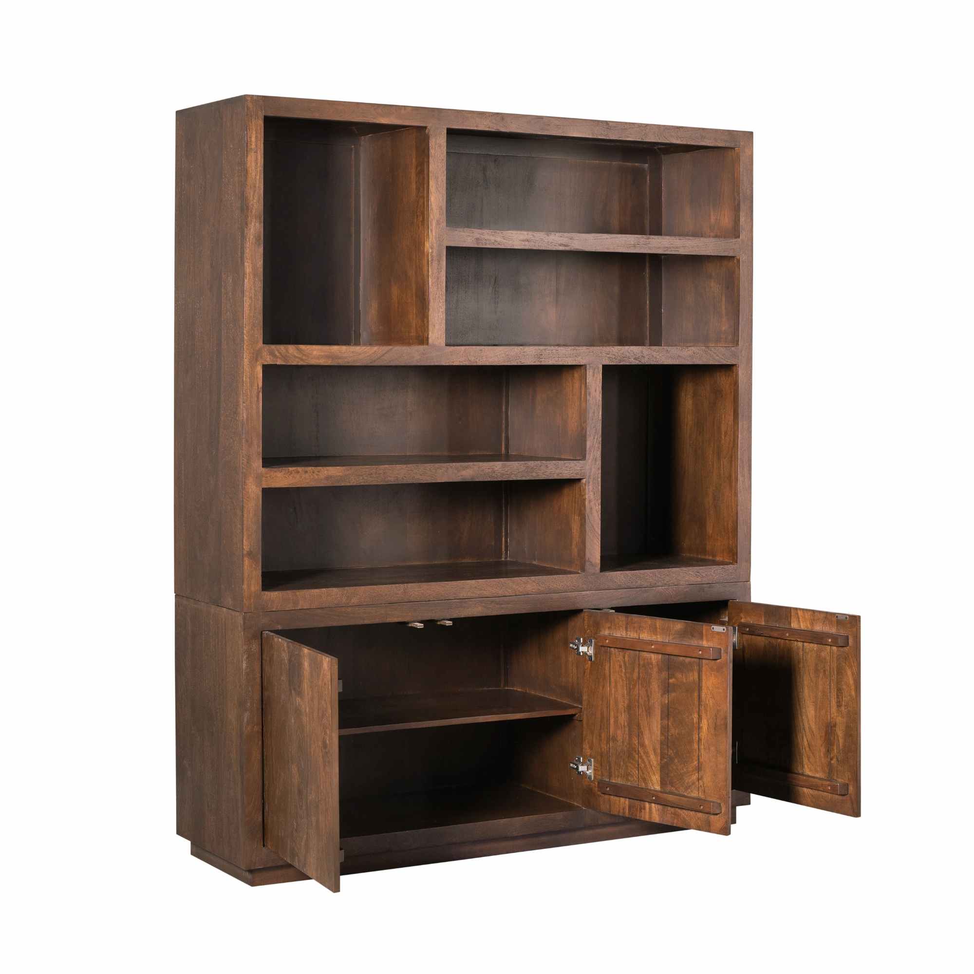 Vakkenkast Brussel XL Bruin Mangohout 160 cm - Image 6