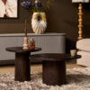 Salontafel set Mirre Bruin Mangohout 70 cm - Image 1