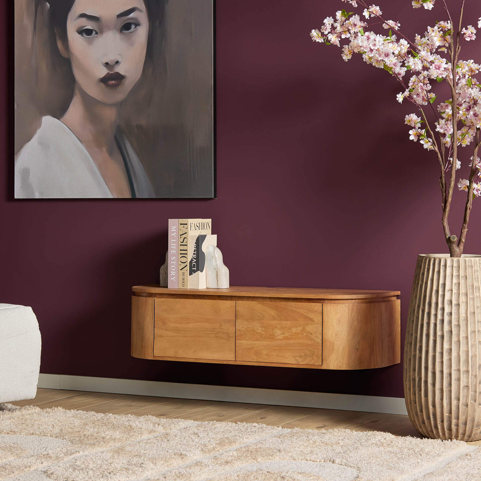 Tv meubel Excellent Naturel Mangohout 120 cm - Image 2