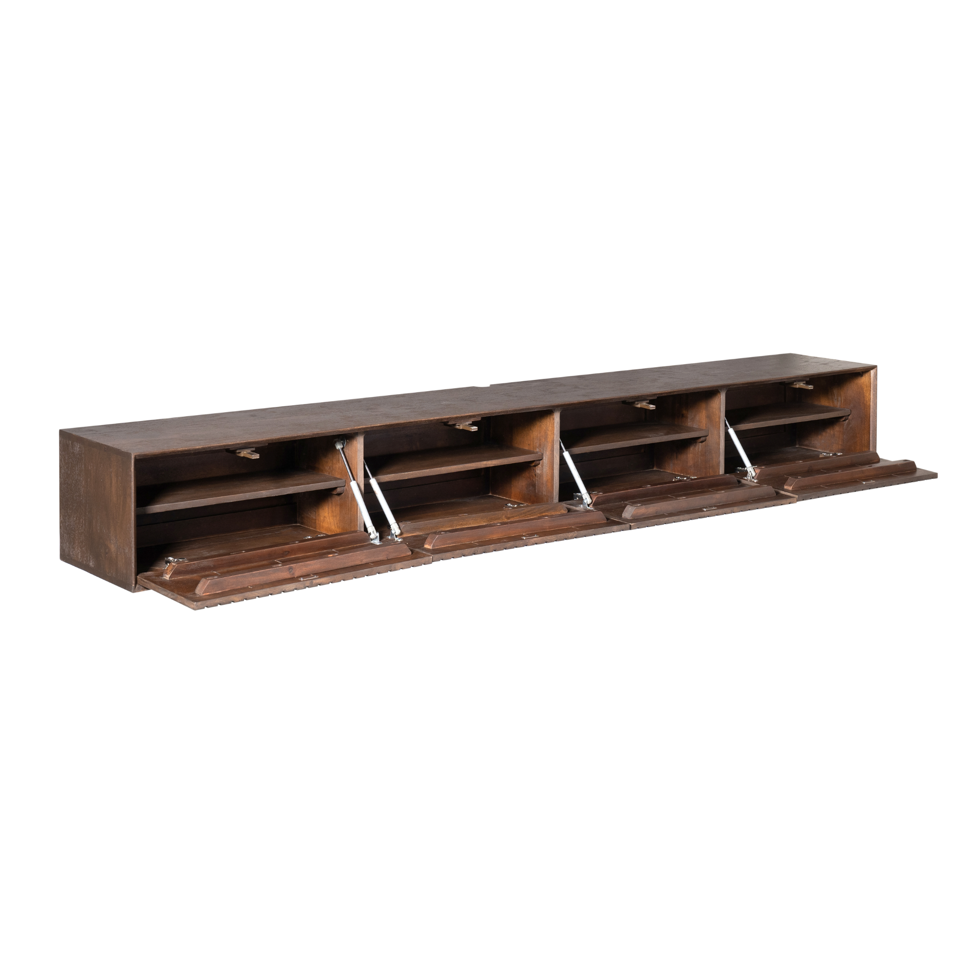 Zwevend tv meubel Madison Bruin Mangohout 200 cm - Image 3