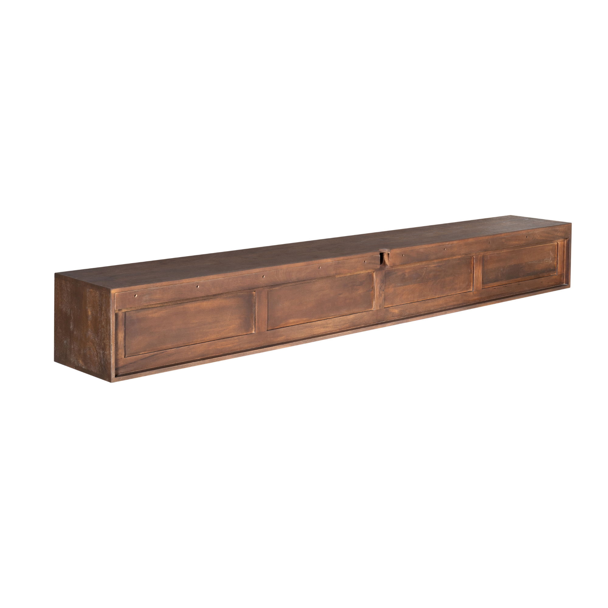 Zwevend tv meubel Madison Bruin Mangohout 200 cm - Image 5