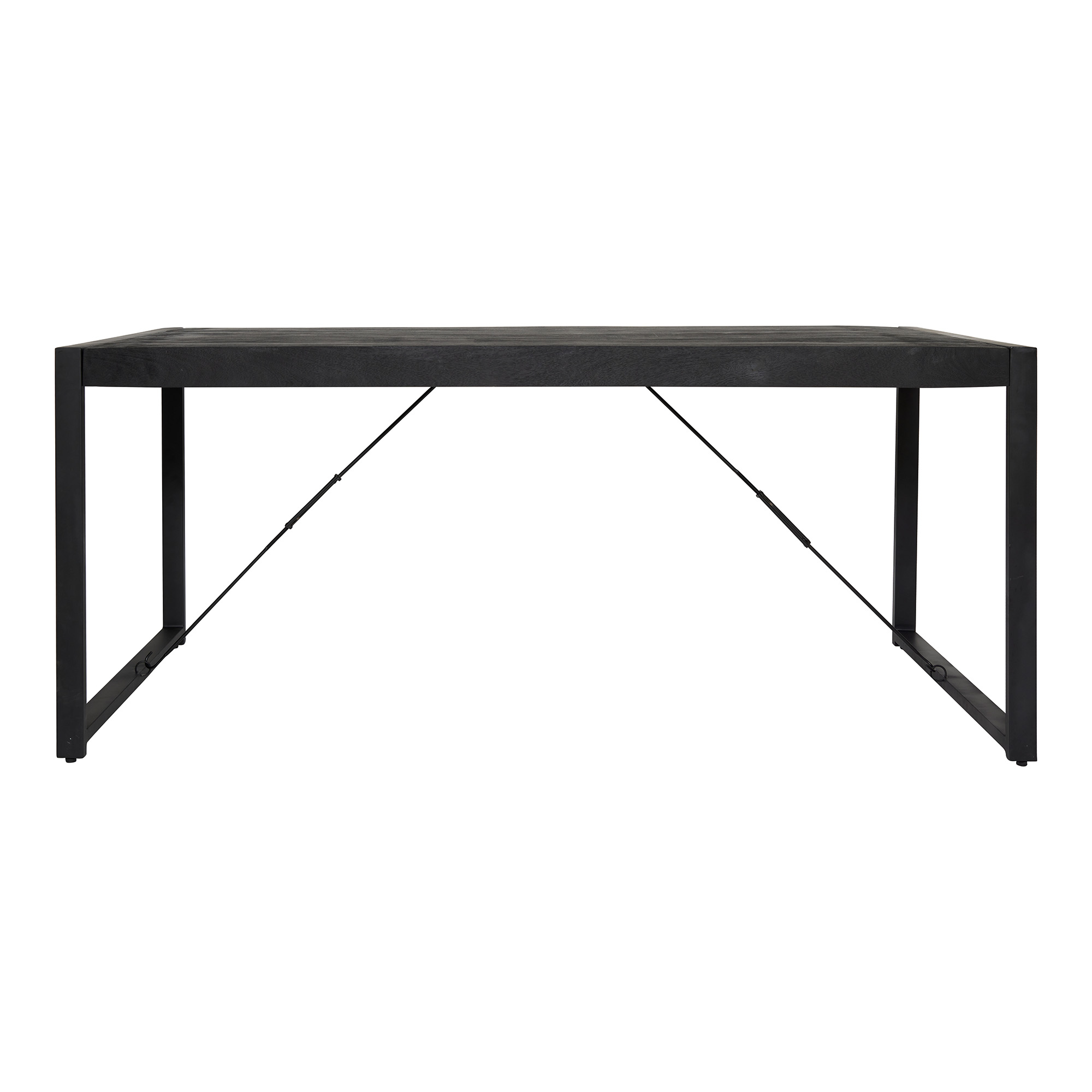 STF-803_2 Rechthoekige eettafel Boaz Zwart Mangohout 200 cm - Image 3